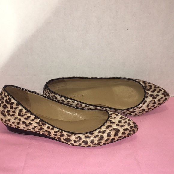 Talbots Shoes - Talbots size 10 leopard print calf fur semi-flat.